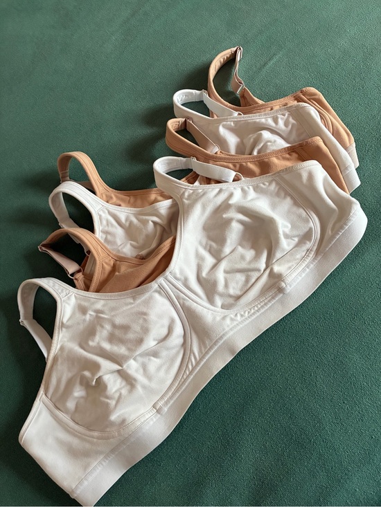 Jockey Other - Jockey bras unlined cotton no-wire Forever Fit full coverage white tan lot of 4
